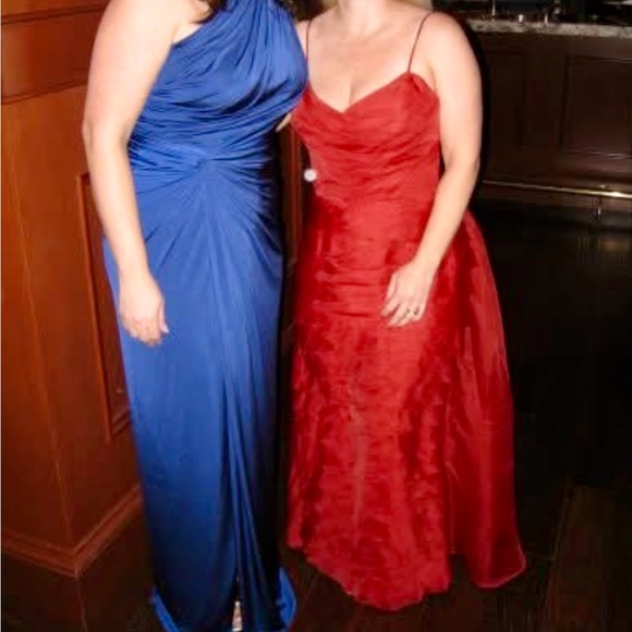 Fine Feathers red silk ball gown size 4 - Picture 9 of 15